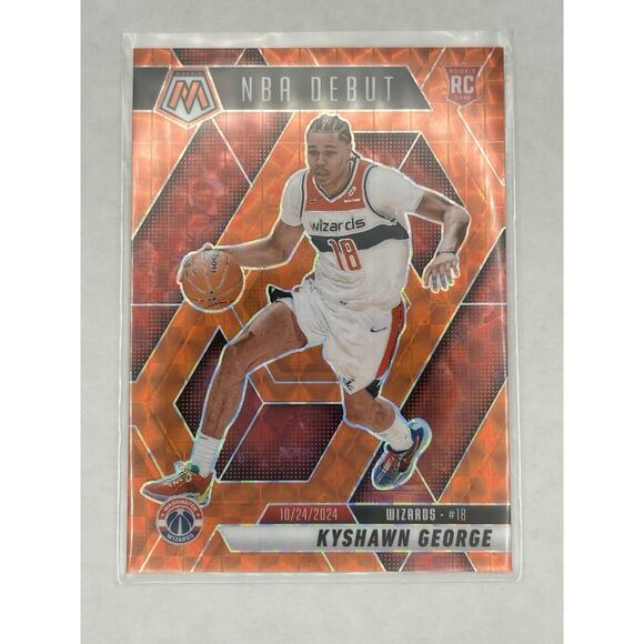 2024-25 Panini Mosaic - NBA Debut Kyshawn George #256 Orange Mosaic Prizm... - Picture 1 of 2